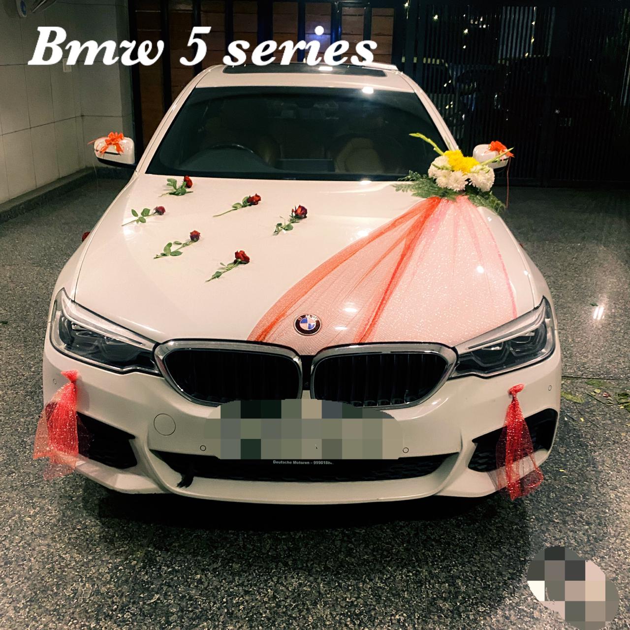 bmw 5 series car on rent for wedding