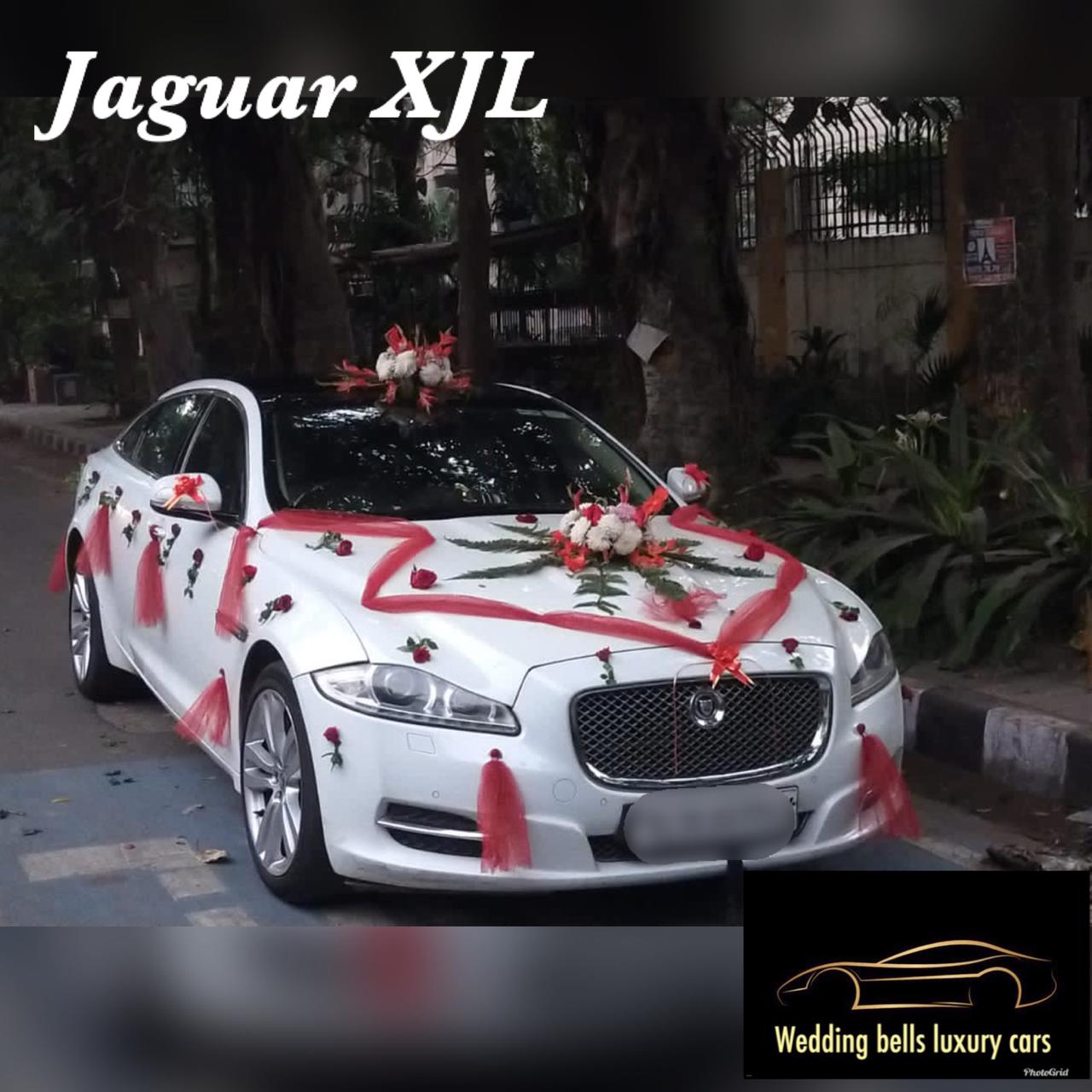 Jaguar XJL car on rent for wedding